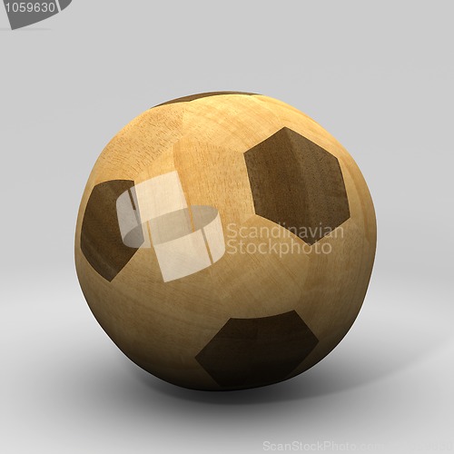 Image of wooden soccer ball