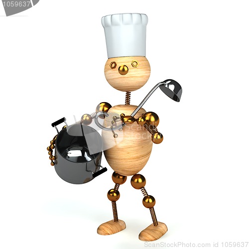 Image of wood man cook