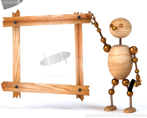 Image of wood man blank  board