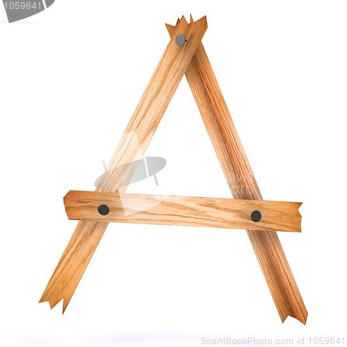 Image of wooden letter a