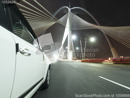 Image of Car on bridge