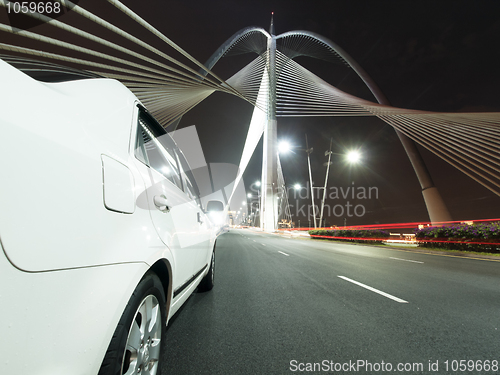 Image of Car on bridge