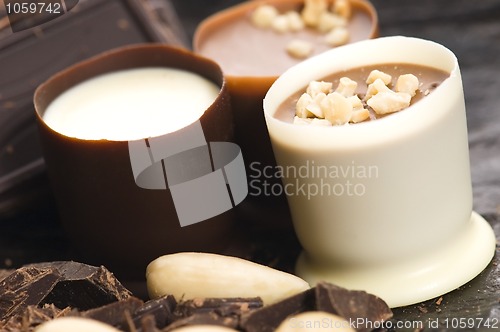 Image of chocolates with sweet almonds