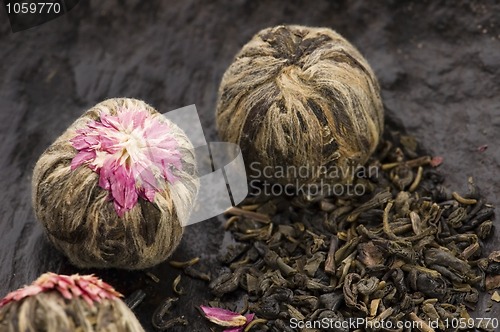 Image of Green chinese tea balls