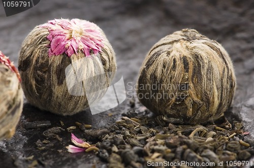 Image of Green chinese tea balls