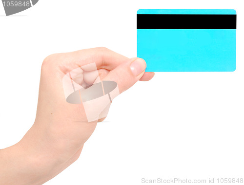 Image of card in a hand