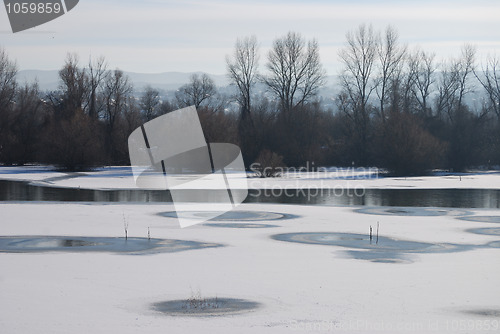 Image of Small frozen river