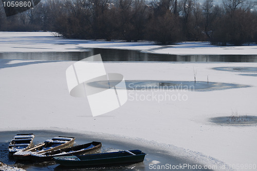 Image of Small frozen river