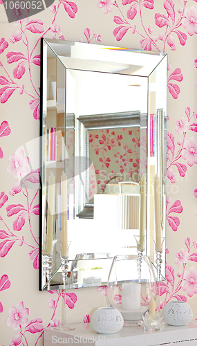 Image of Floral mirror