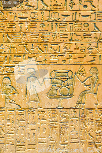 Image of Egyptian hieroglyphs