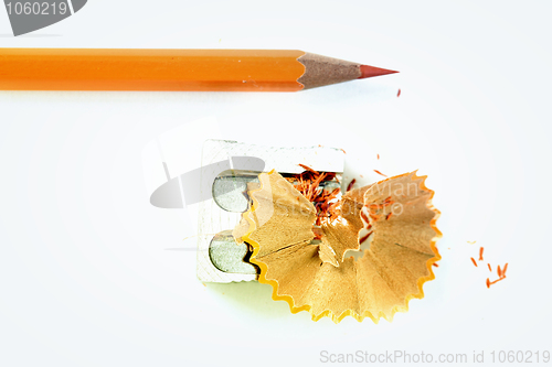 Image of Pencil and sharpener