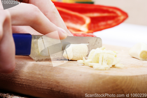 Image of Chopping vegetables