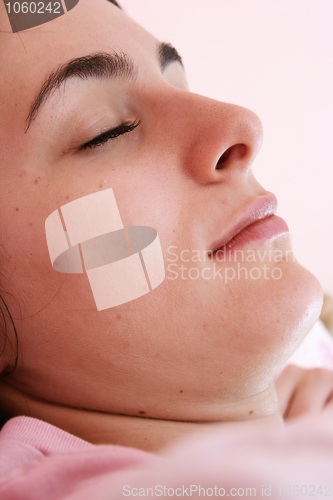 Image of Beautiful young woman sleeping.