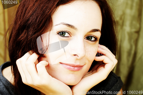 Image of Woman with green eyes