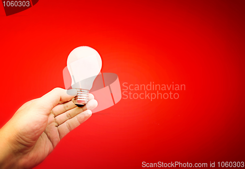 Image of Background with lit lightbulb