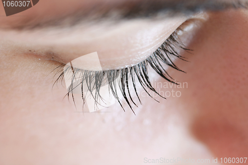 Image of Beautiful young woman sleeping.