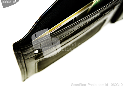 Image of Black leather wallet