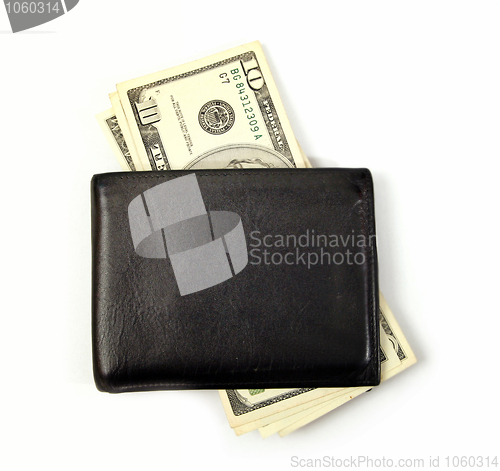 Image of Black leather wallet