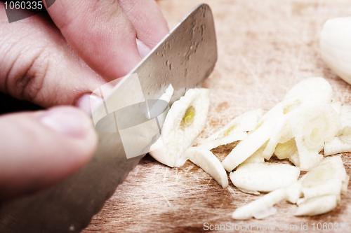 Image of Chopping the Garlic