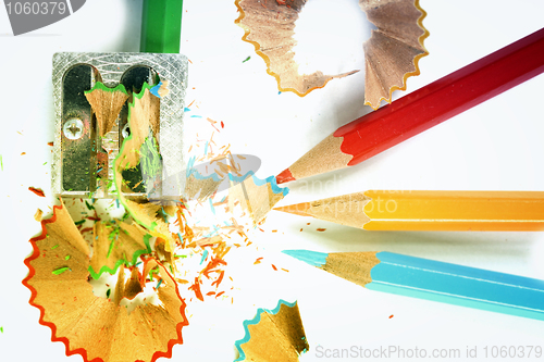 Image of Pencils and sharpener