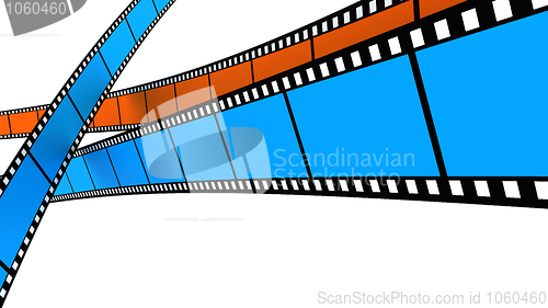 Image of Two blue and one orange Film