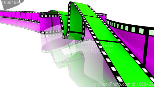 Image of Green and magenta 3d blank films