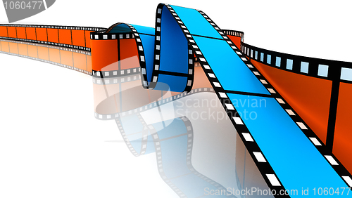 Image of Blue and orange 3d blank films