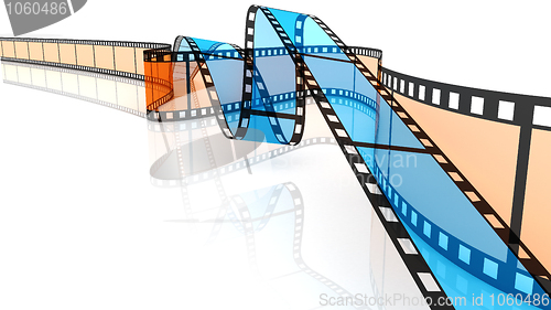 Image of Blue and orange 3d blank films