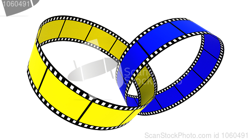 Image of Two 3d blank films ring