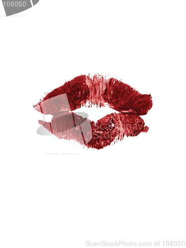 Image of kiss - lipstick print