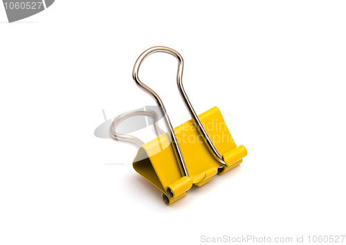 Image of Yellow binder clip