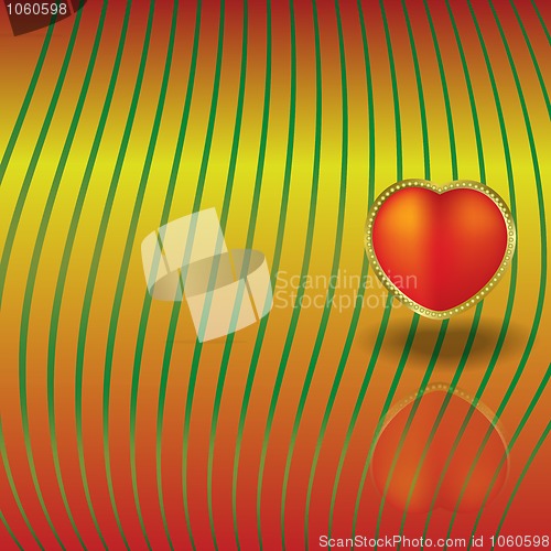 Image of Valentine's greeting with red heart