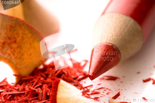 Image of Sharpened pencils and wood shavings