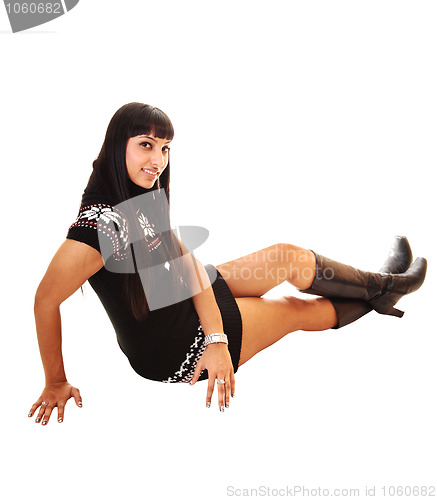 Image of Girl in brown dress.