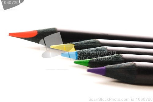 Image of Collection of colorful pencils