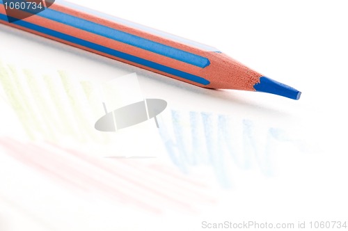 Image of blue pencils