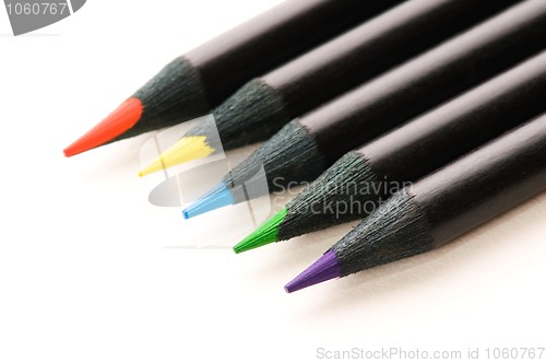 Image of Collection of colorful pencils