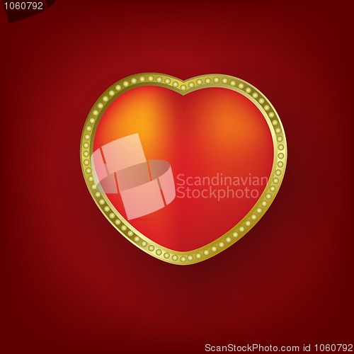 Image of Valentines greeting with red heart