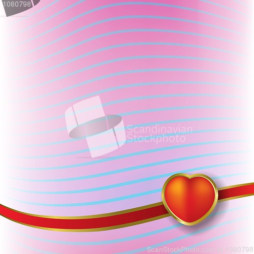 Image of Valentine's greeting with red hearts