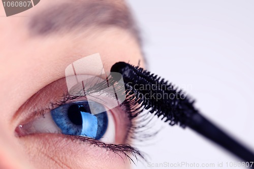 Image of blue eye cosmetics