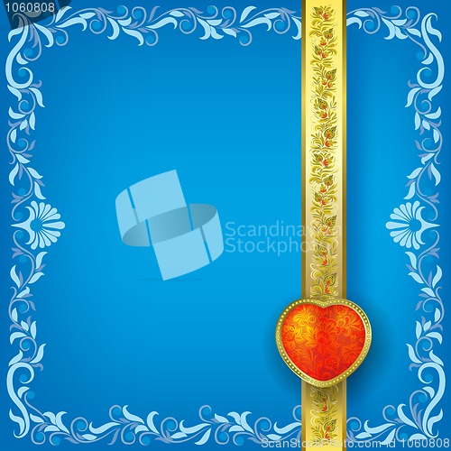 Image of Valentines greeting with red heart