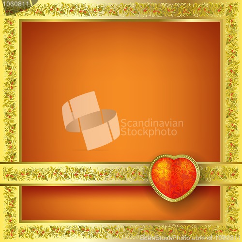 Image of Valentines greeting with red heart