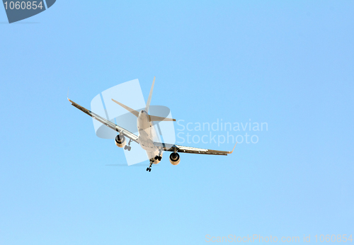 Image of plane with landing gear