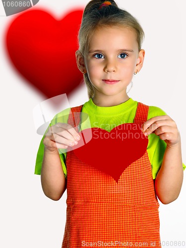 Image of cute girl valentine day