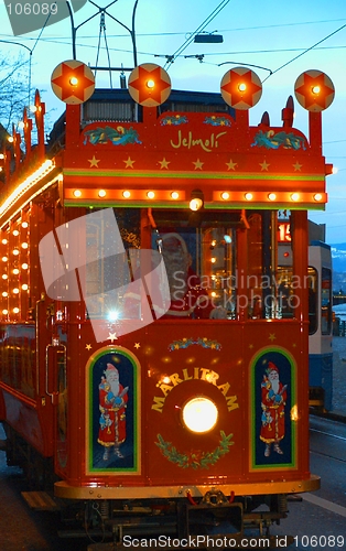 Image of FATHER CHRISTMAS IN THE TRAM