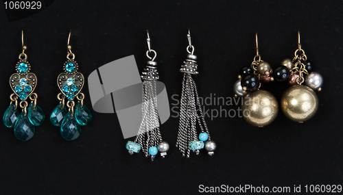 Image of Three pairs of women's earrings
