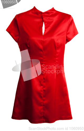 Image of Red silk woman's dress