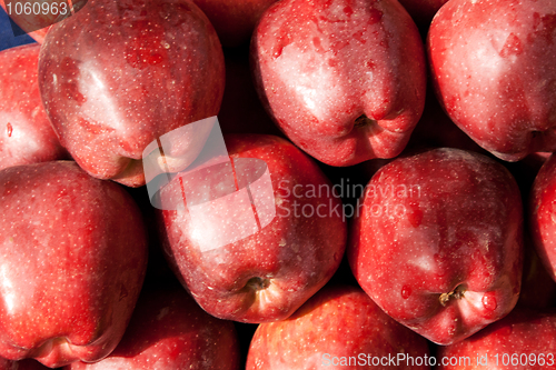 Image of Background of red ripe apples