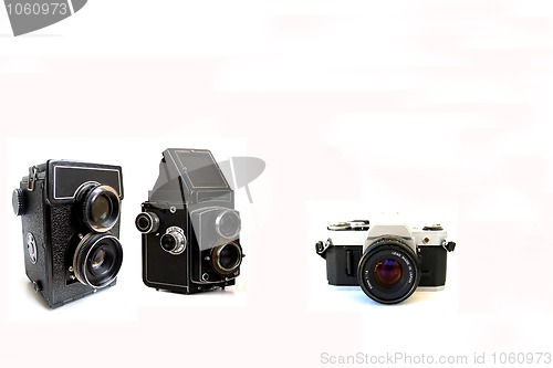 Image of old film cameras