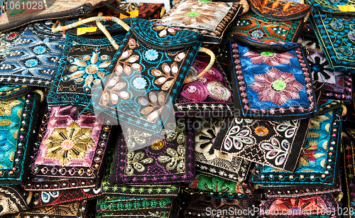 Image of Embroidered oriental patterned purses